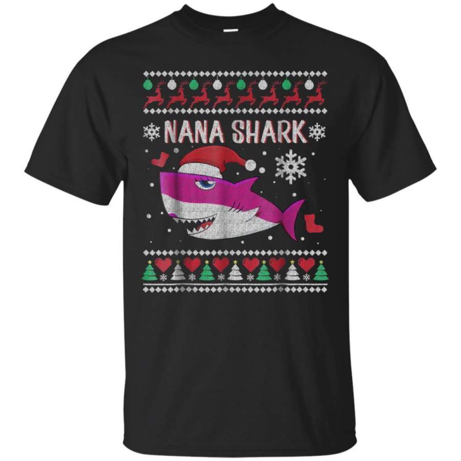 AGR Nana Shark Ugly Christmas Shirt Jaq T-shirt