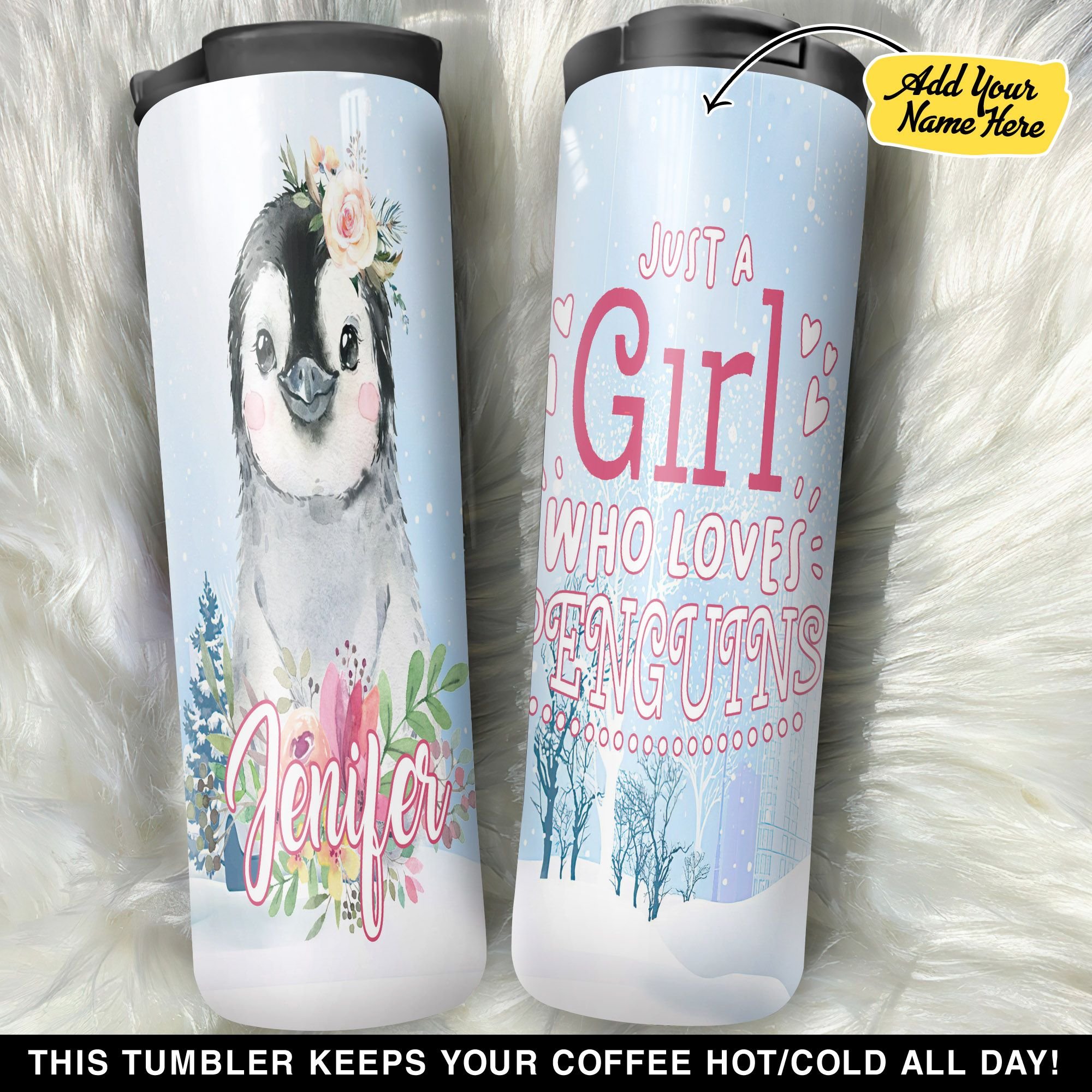 Personalized Just A Girl Who Loves Penguins GS1704390OD Stainless Steel Worldmark Tumbler