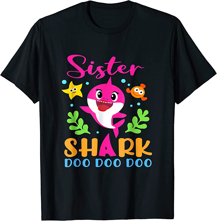 Sister Shark Shirt Sister Shark Lover Family Mother’s Day T-Shirt