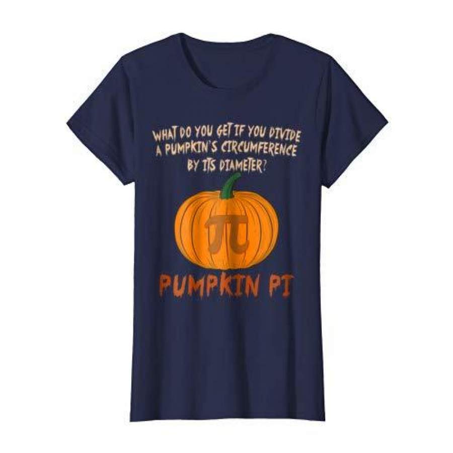 Funny Math lovers Halloween Math Pun Pumpkin Pi T Shirt 2PC