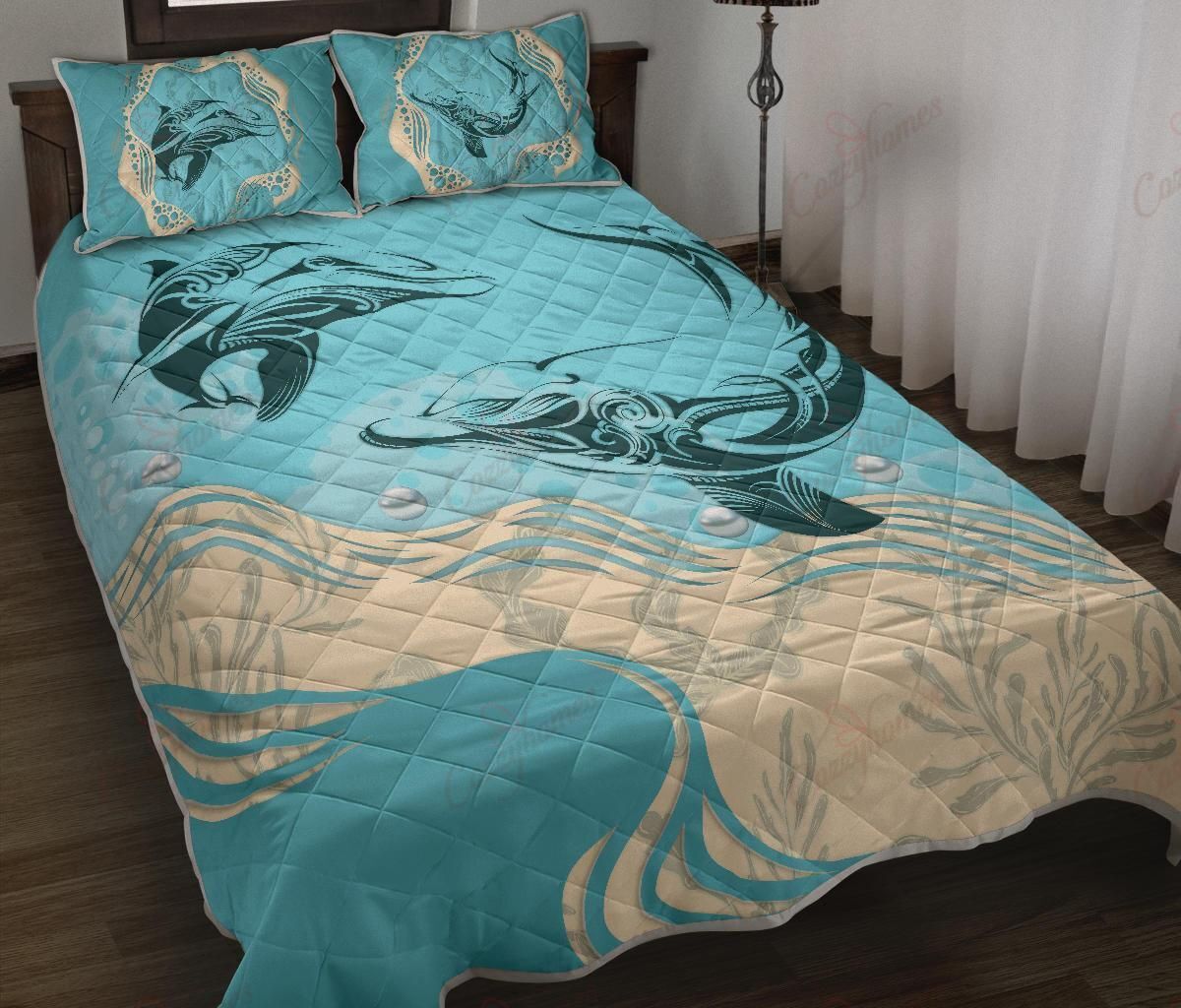 Dolphin Pearl XL2603159CL Quilt Bed Set