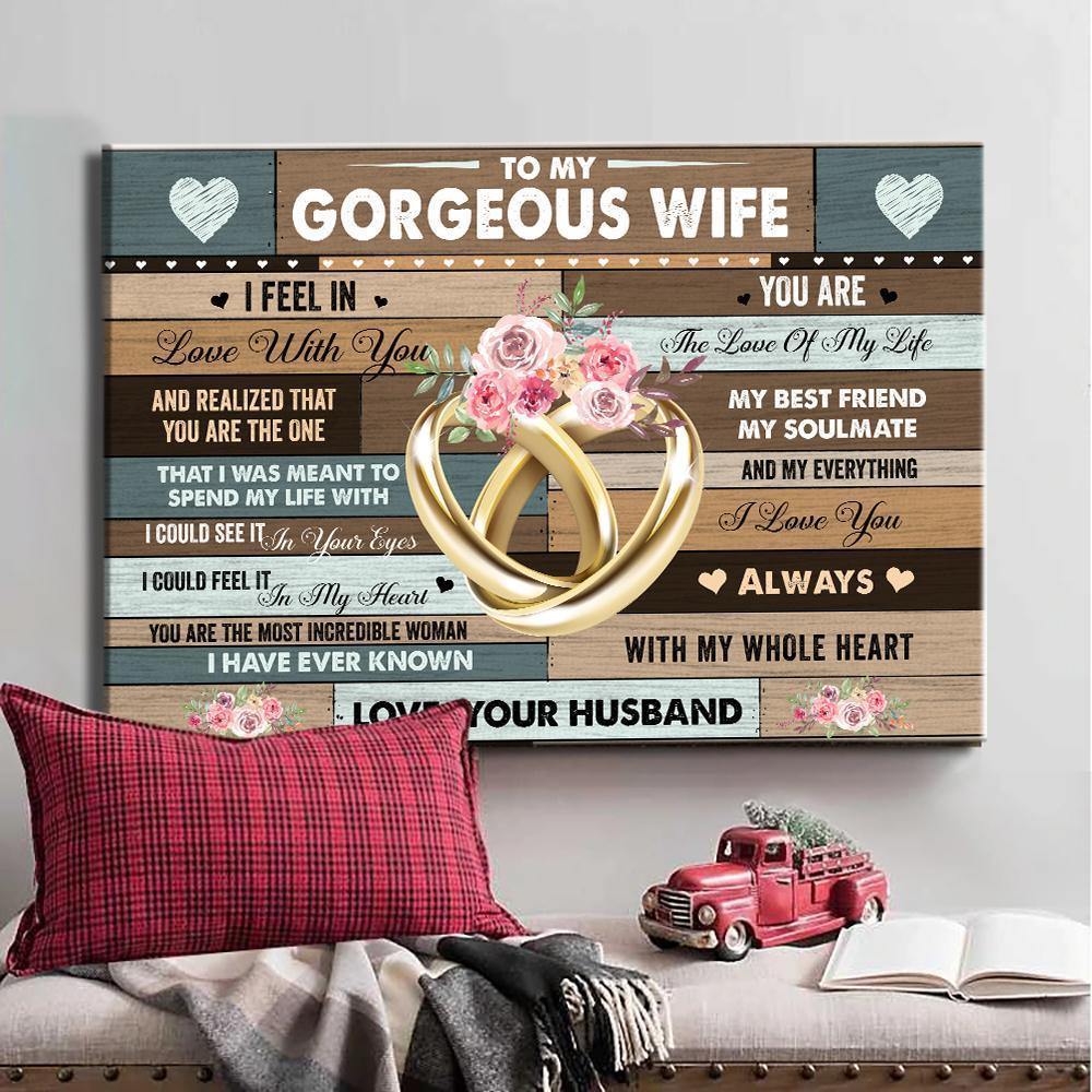 [Personalized Name & Date] My Bestfriend My Soulmate – Gift For Wife, Lovely Gift, Gift For Home Decor – Horizontal Canvas Matte Canvas Wall Art