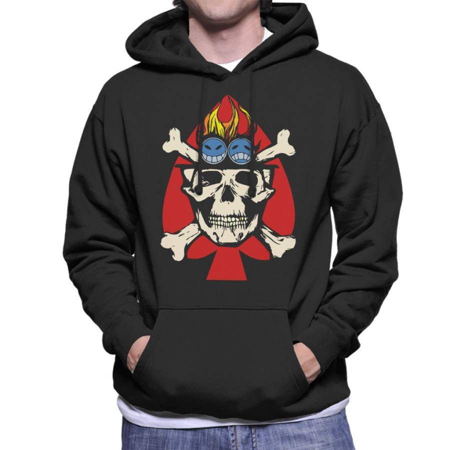 Fire Fist Aces Jolly Roger One Piece Men’s Hooded Sweatshirt