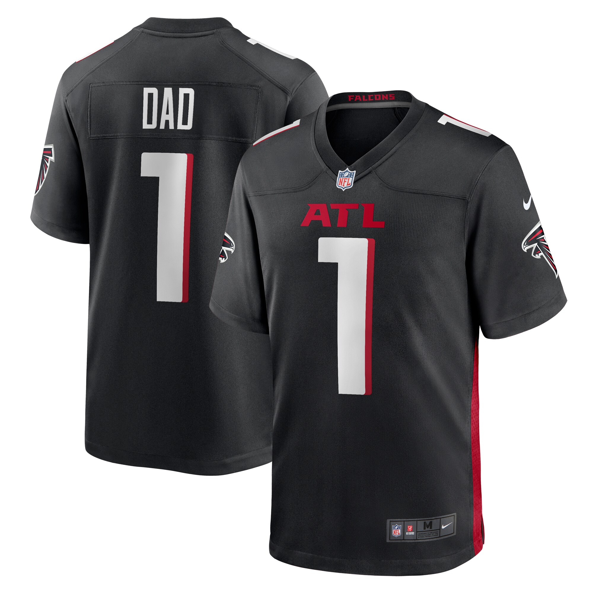 Number 1 Dad Atlanta Falcons Game Jersey – Black