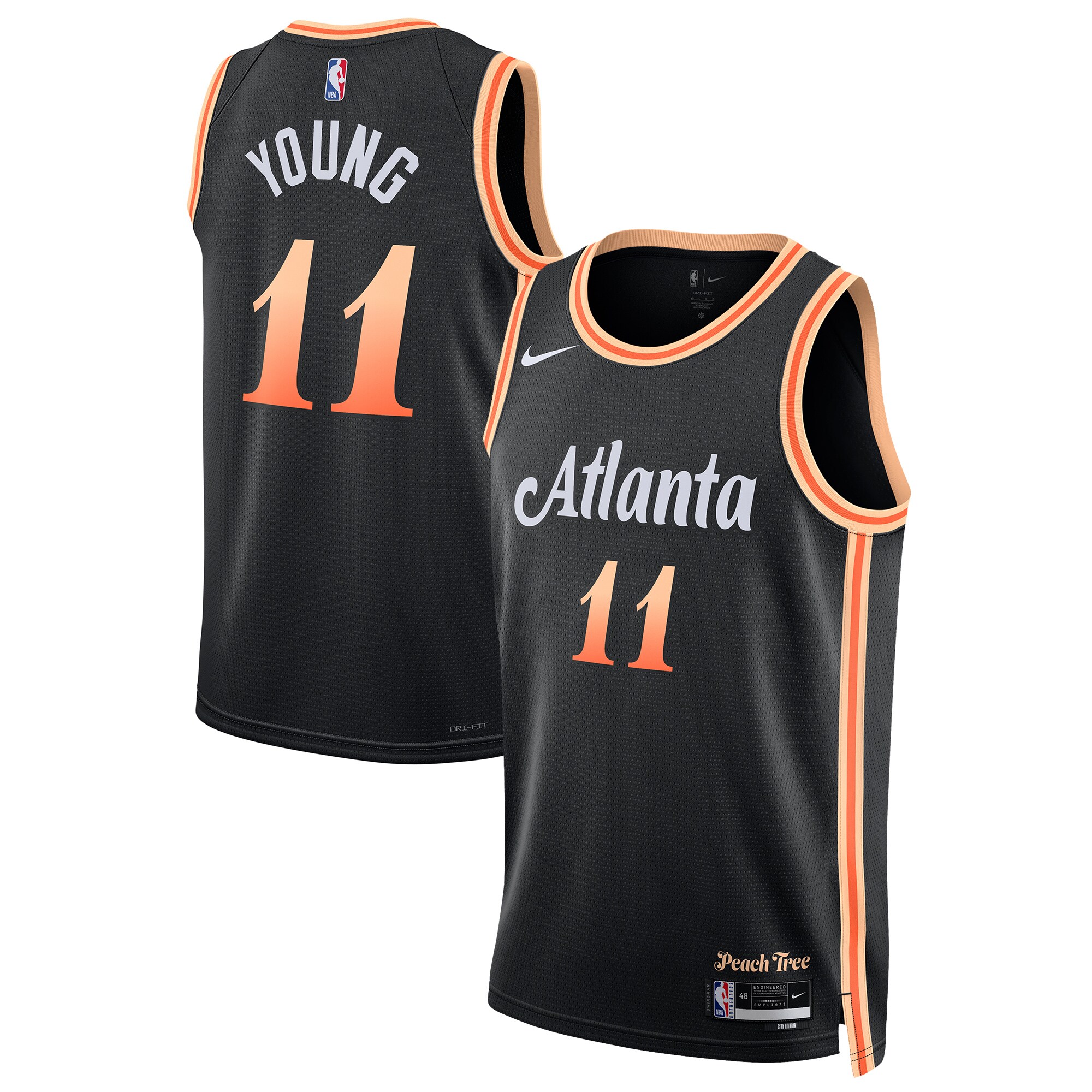 Trae Young Atlanta Hawks Unisex 2022/23 Swingman Jersey – City Edition – Black