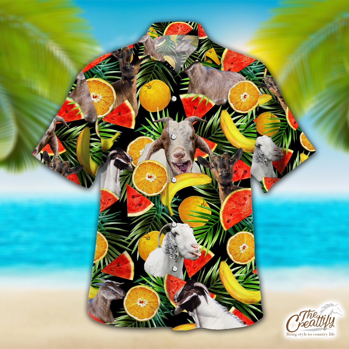 Goat Tropical Fruits Hawaii Shirt Ha31171