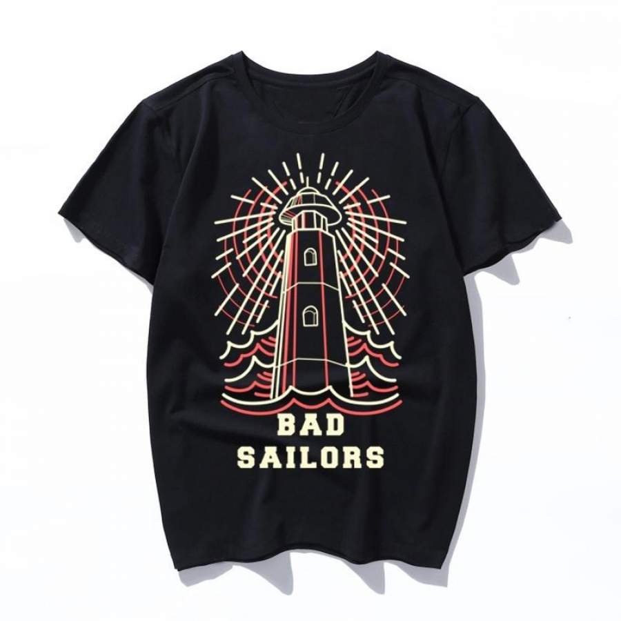 bad sailors harajuku cute clothes women men print Tshirt punk vintage camisas Casual Loose gothic T-shirt Tops