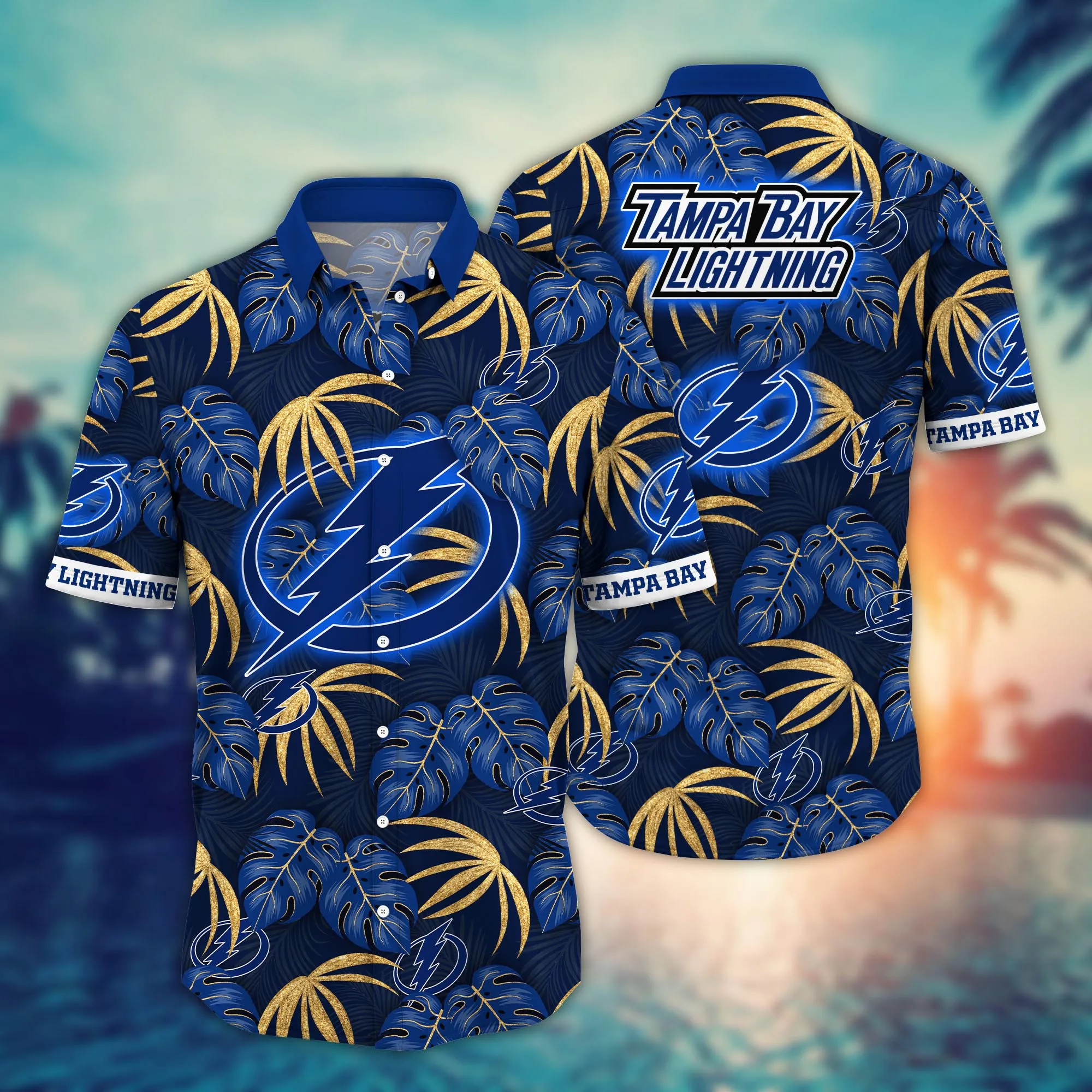 Tampa Bay Lightning Nhl Hawaiian Shirt Golden Rays Aloha Shirt