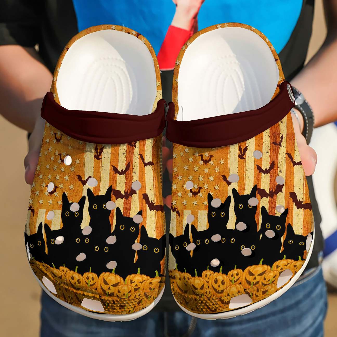 Cat Personalized Clog, Custom Name, Text, Color, Number Fashion Style For Women, Men, Kid, Print 3D American Haloween Cats