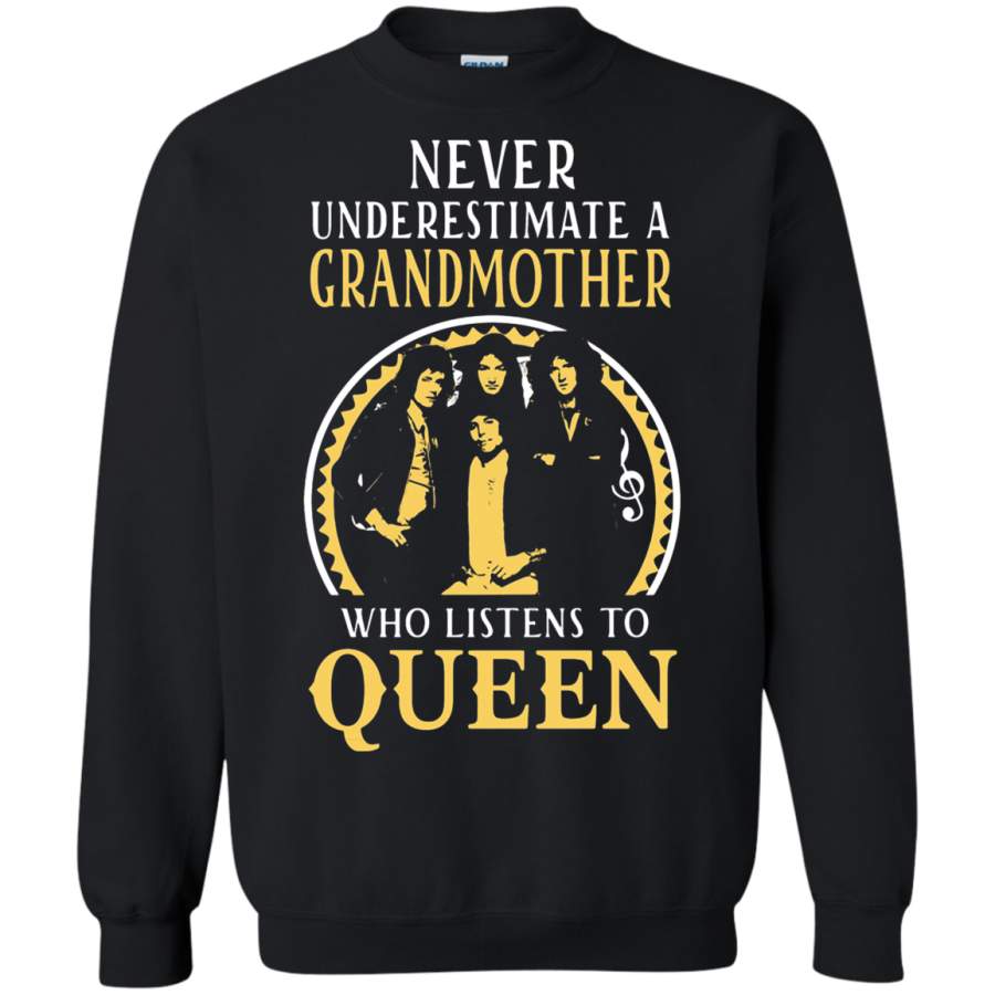 AGR Never Underestimate A Grandmother Who Listens To Queen Sweatshirt