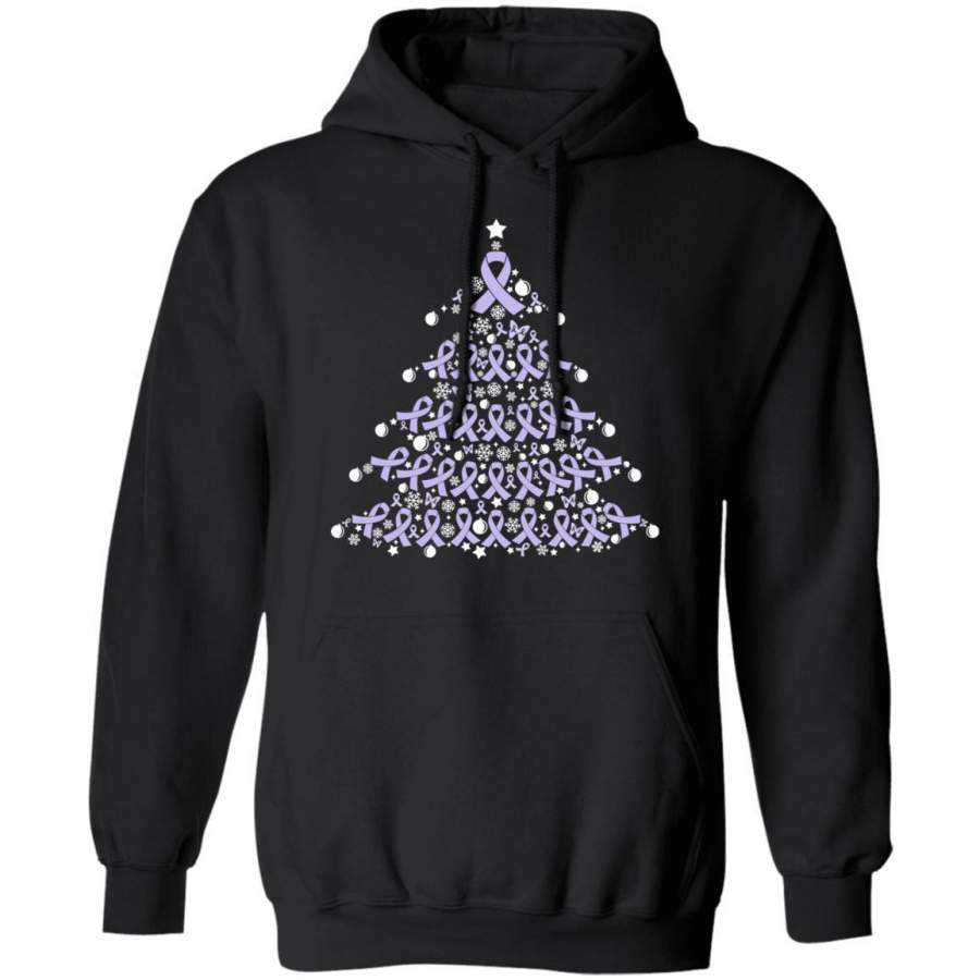 Christmas Hoodie Cancers Awareness Xmas Tree Hoodie VA12