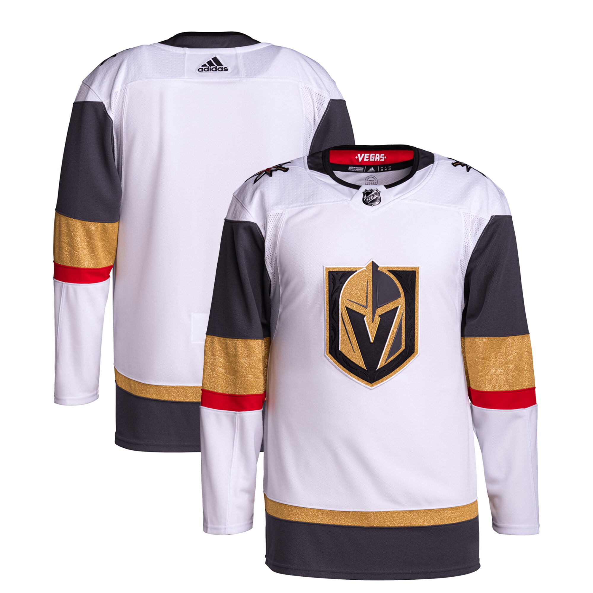 Men's Vegas Golden Knights adidas White Away Primegreen Authentic Pro Jersey