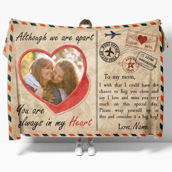 Custom Photo You Are Always In My Hearts Blanket