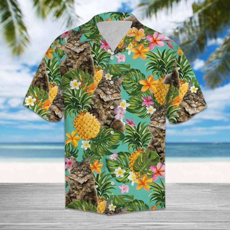 Artsyhomes Tropical Pineapple Maine Coon Hawaiian Ha76570