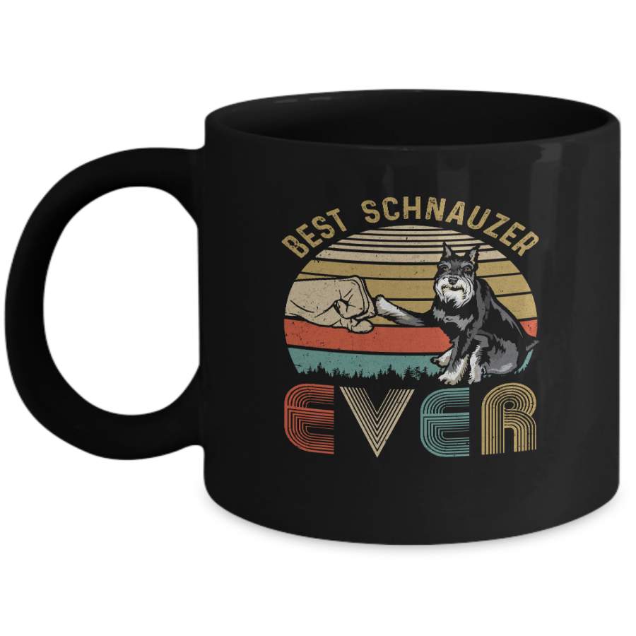 Vintage Best Schnauzer Dad Ever Bump Fit Funny Dad Gifts Mug