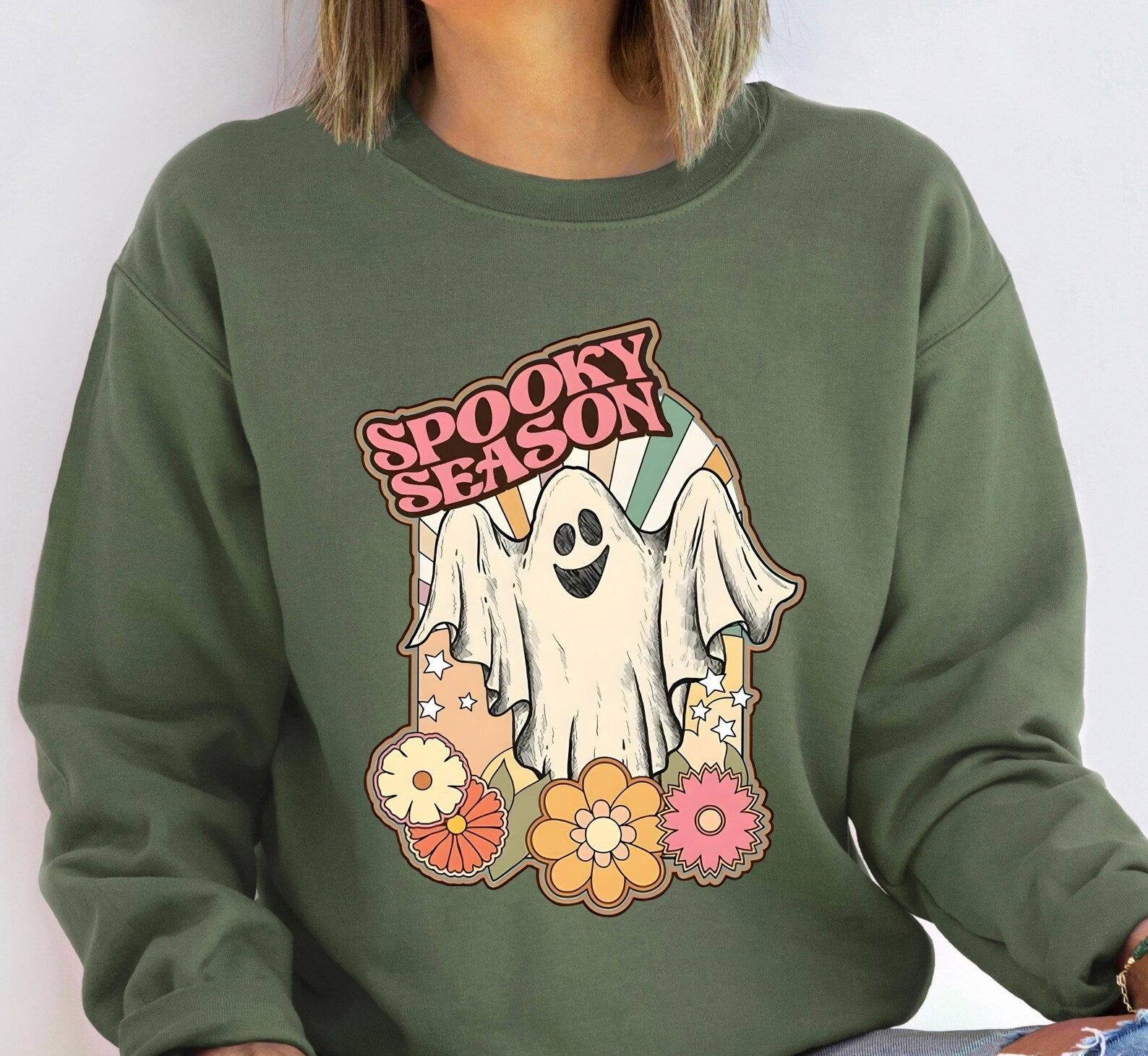 Funny Halloween Sweatshirt, Halloween Party , Pumpkin Sweatshirt, Fall Shirt 2D Crewneck Sweatshirt All Over Print Sweatshirt For Women Sweatshirt For Men