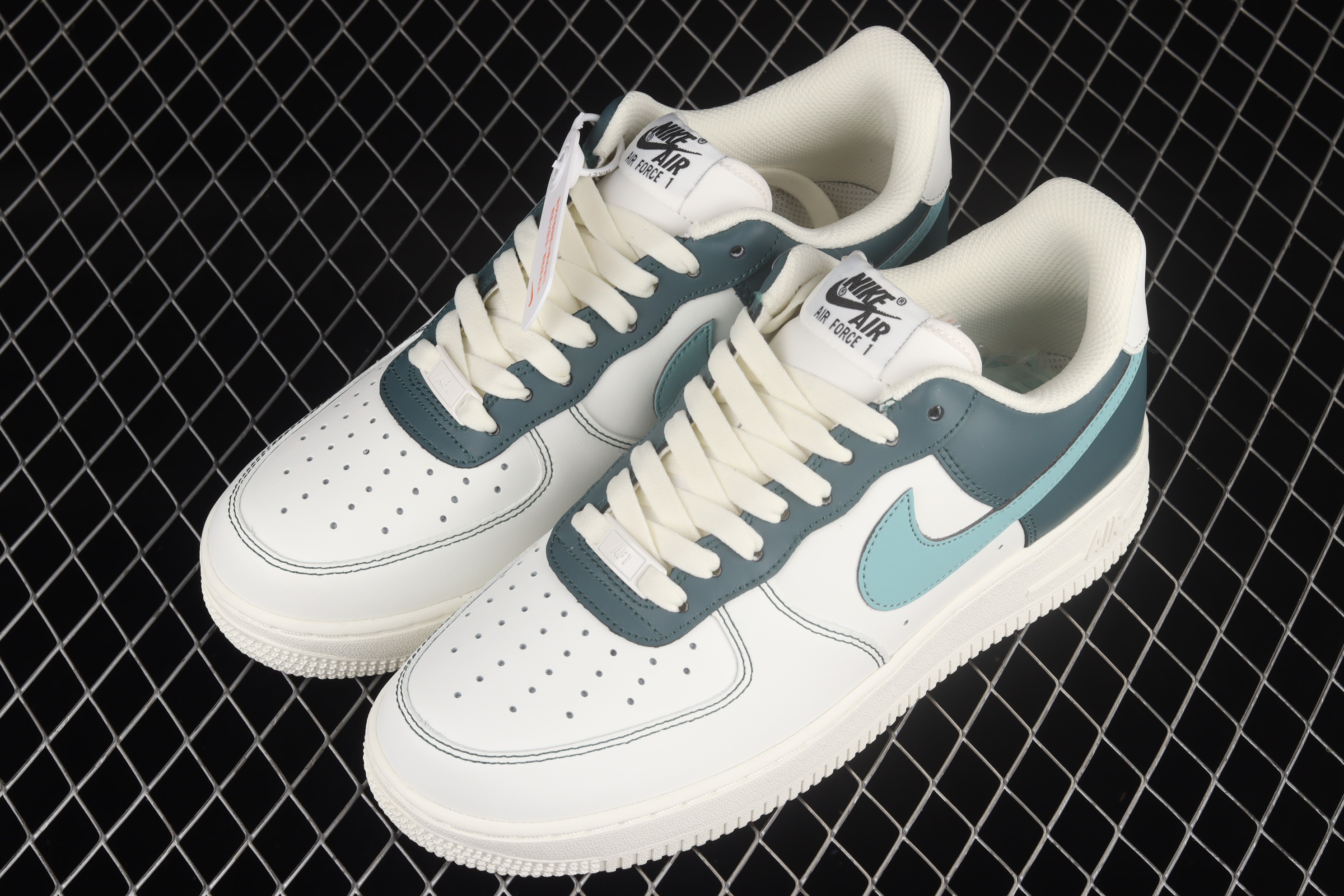 Nike Air Force 1 07 Low Green Lake White Shoes Sneakers SNK866743843