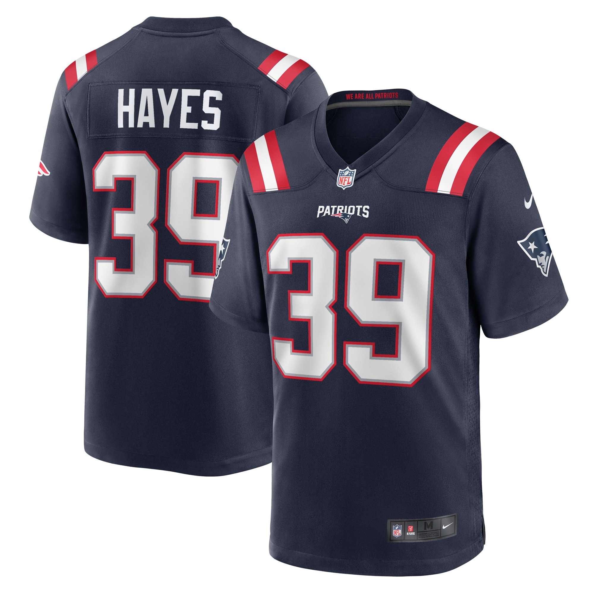 Tae Hayes New England Patriots Home Game Player Jersey – Navy