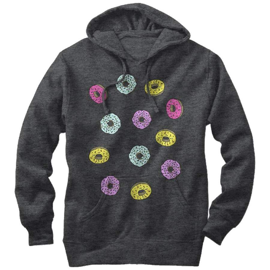 Lost Gods Men’s Flying Sprinkle Doughnuts  Lightweight Hoodie Charcoal Heather