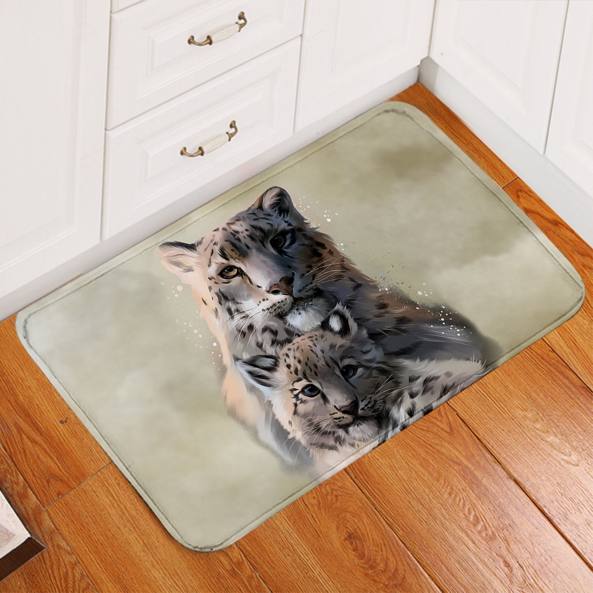 3D Leopard Hazy Door Mat