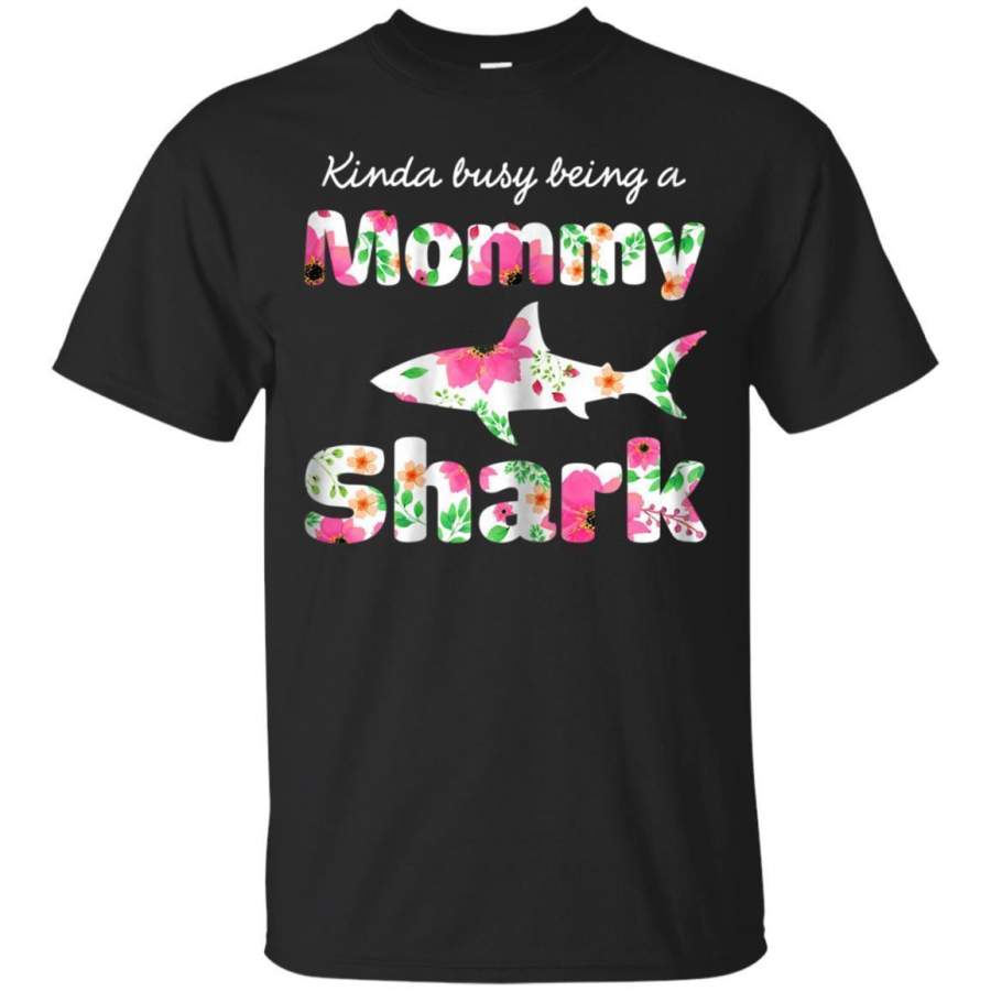 AGR Womens Kinda Busy Being A Mommy Shark Tshirt Jaq T-shirt