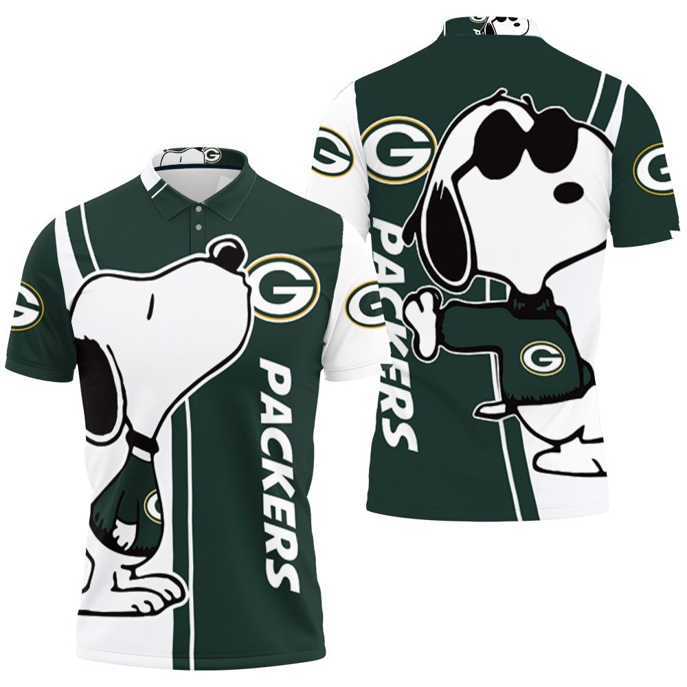 Green Bay Packers Snoopy Lover 3D Printed Polo shirt