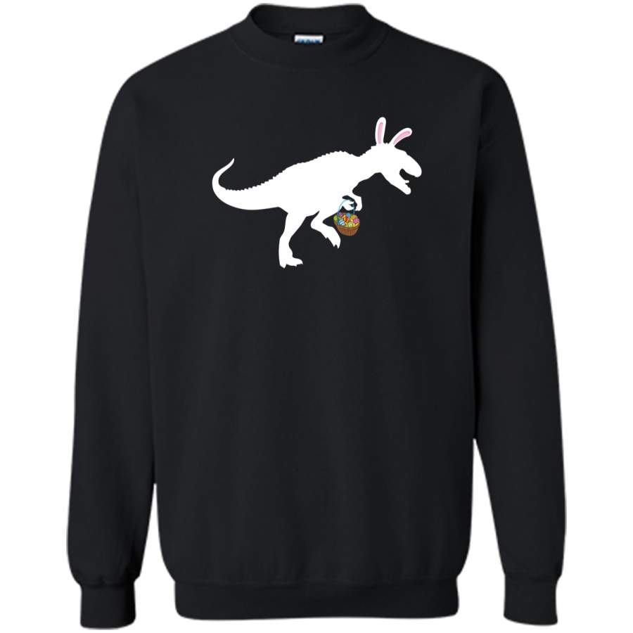 Easter Bunny Dinosaur Funny Easter T-Shirt Kids Boy Girl Egg1 Printed Crewneck Pullover Sweatshirt 8 oz