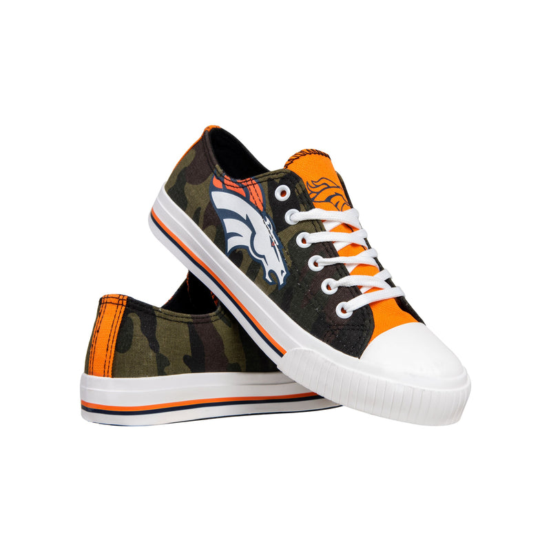 Denver Broncos NFL Womens Camo Low Top Canvas Shoes