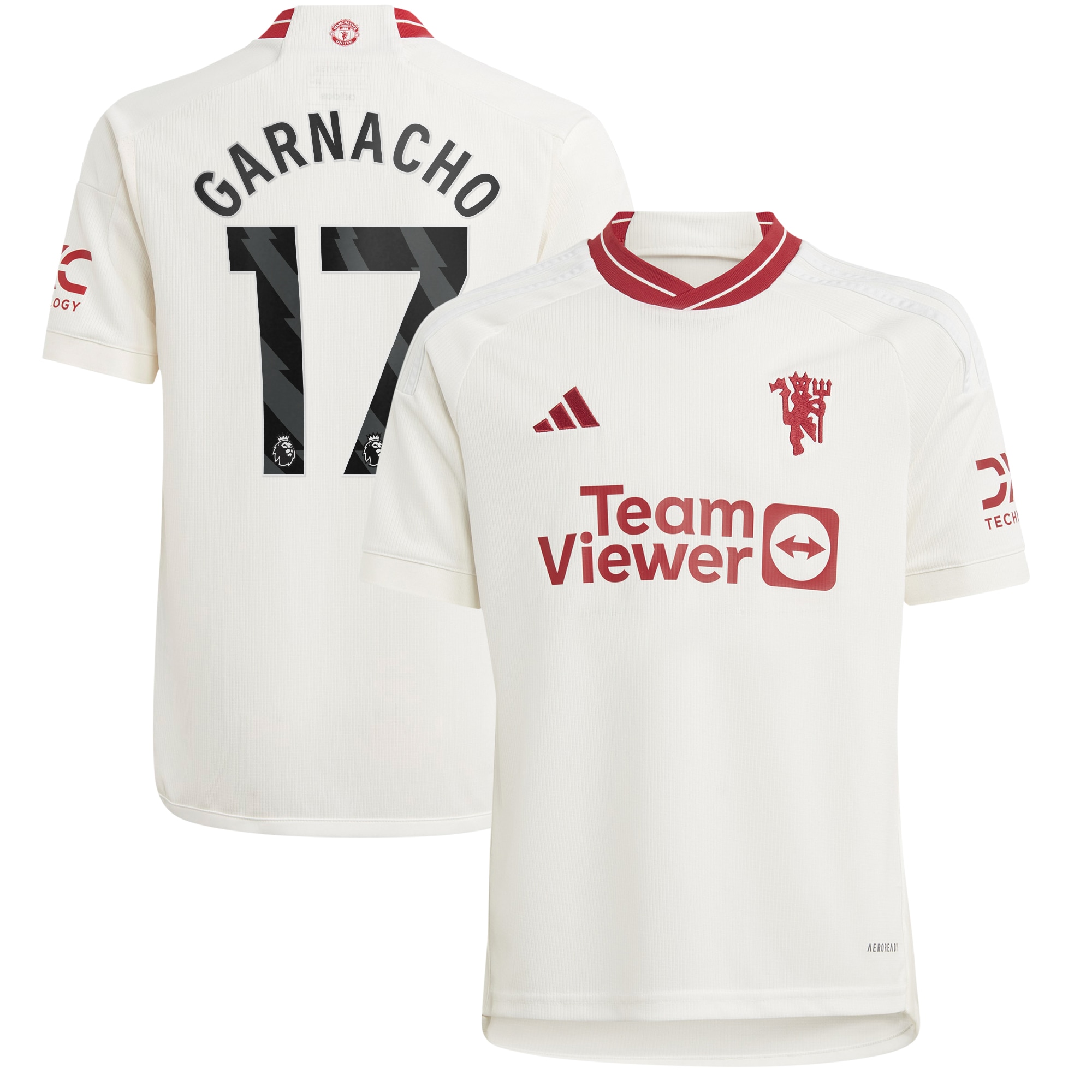 Alejandro Garnacho Manchester United Youth 2023/24 Third Replica Player Jersey  White