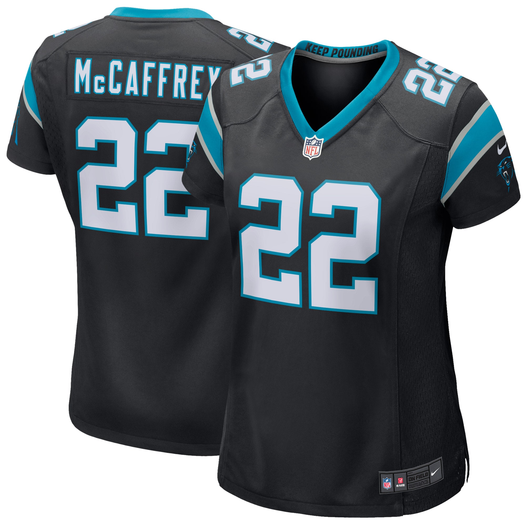 Women’s Carolina Panthers Christian McCaffrey Black Player Jersey