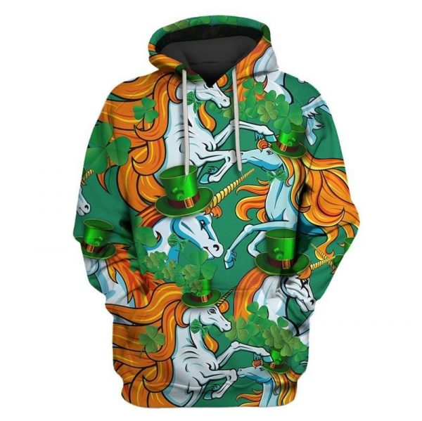 Unicorn Hoodie Unicorn Gifts Idea St. Patricks Day Clothes Ht