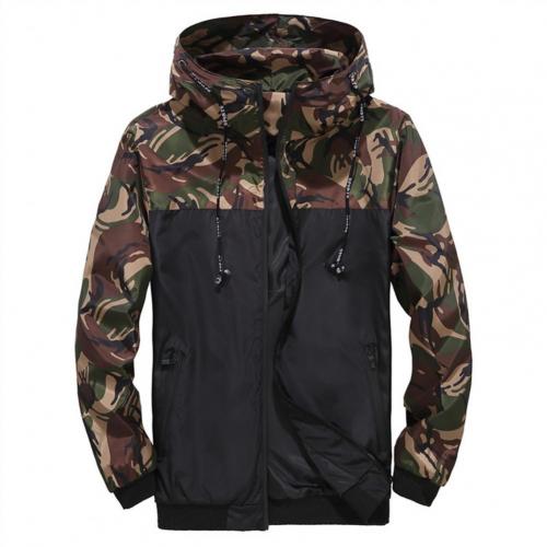 Autumn Jacket Coat for Men Camouflage Windproof Waterproof Cardigan Hooded Men Sweatshirt for Casual Winter Fashion Male Clothes alx