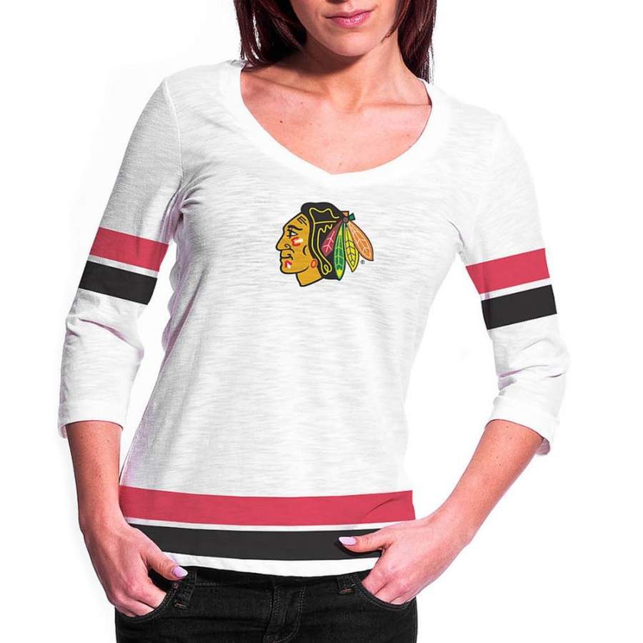 Chicago Blackhawks – Logo Scrimmage Chloe Juniors Long Sleeve T-Shirt