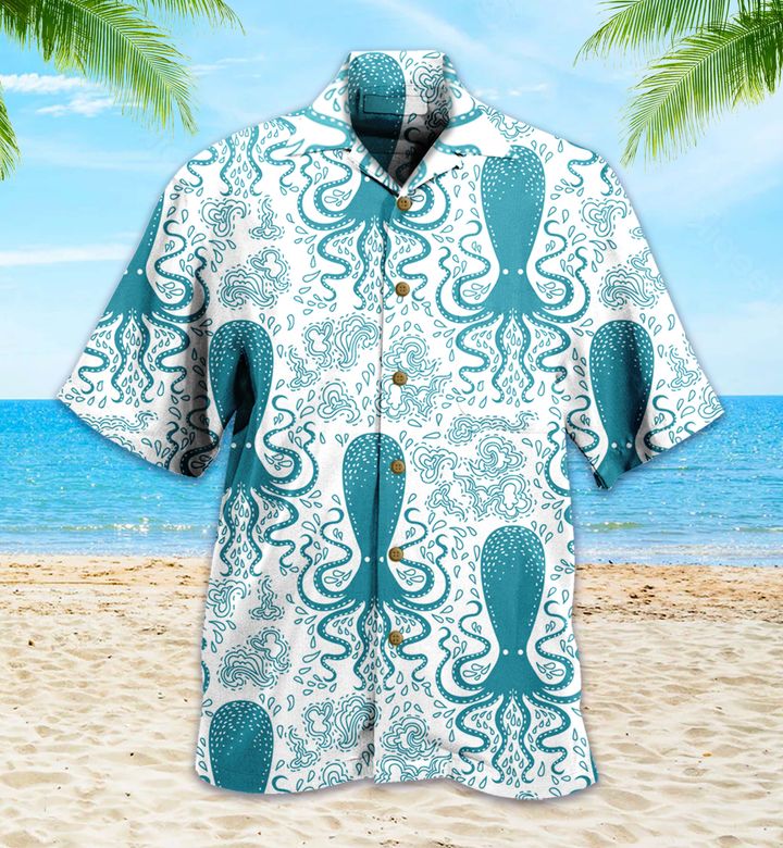 Octopus Pattern Green Hawaii Shirt Ha88956