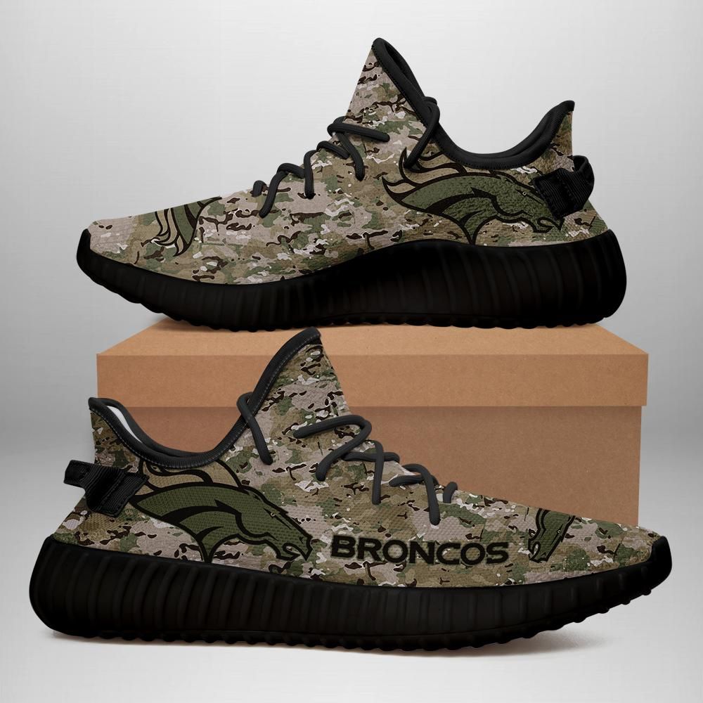 Denver Broncos U.S. Military Camouflage Unisex Sneaker Football Custom Shoes Denver Broncos Yeezy Boost 350