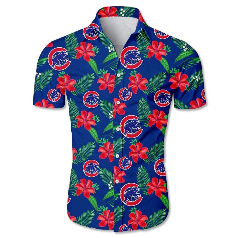 Chicago Cubs Hawaii Shirt Short Sleeve Slim Fit Body Ha20023