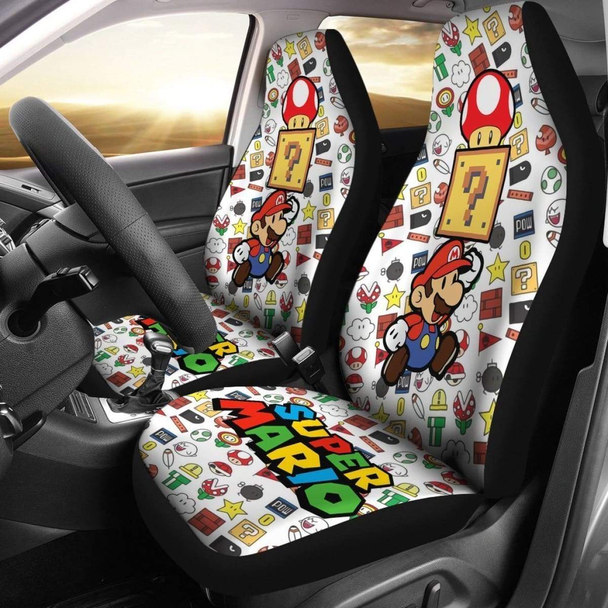 Super Mario & Hidden Reward Car Seat Covers Mn05 Universal Fit 225721