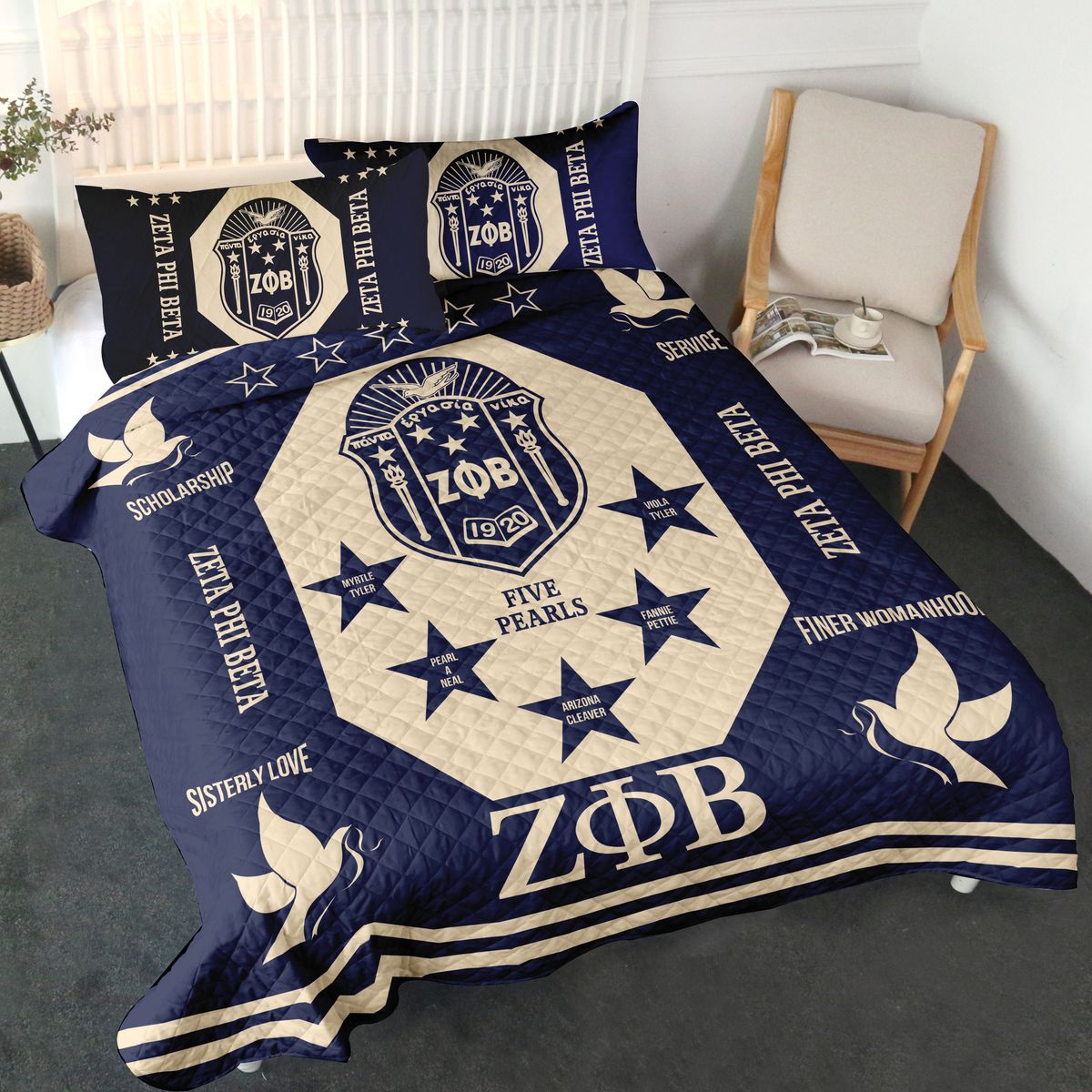 Zeta Phi Beta Quilt Set