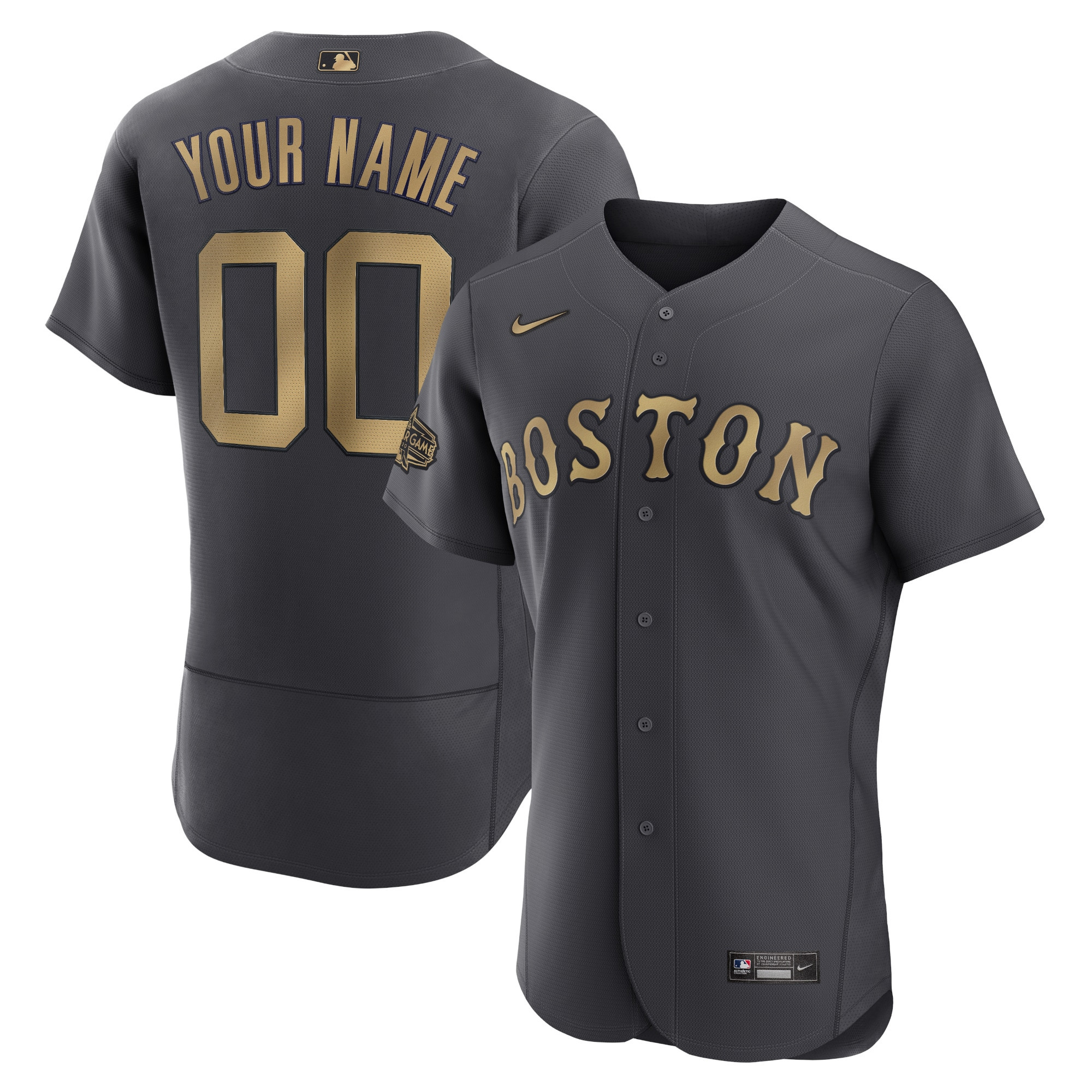 Boston Red Sox 2022 MLB All-star Game Authentic Custom Jersey – Charcoal Custom Jerseys MLB