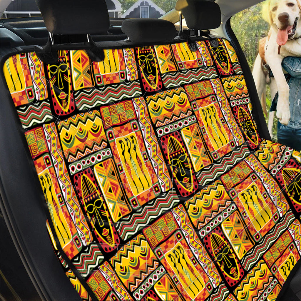 Sunset Ethnic African Tribal Print Pet Car Back Seat Cover