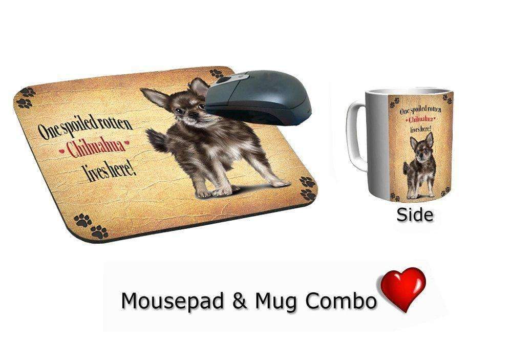 Chihuahua Puppy Dog Spoiled Rotten Mousepad & Mug Combo Set