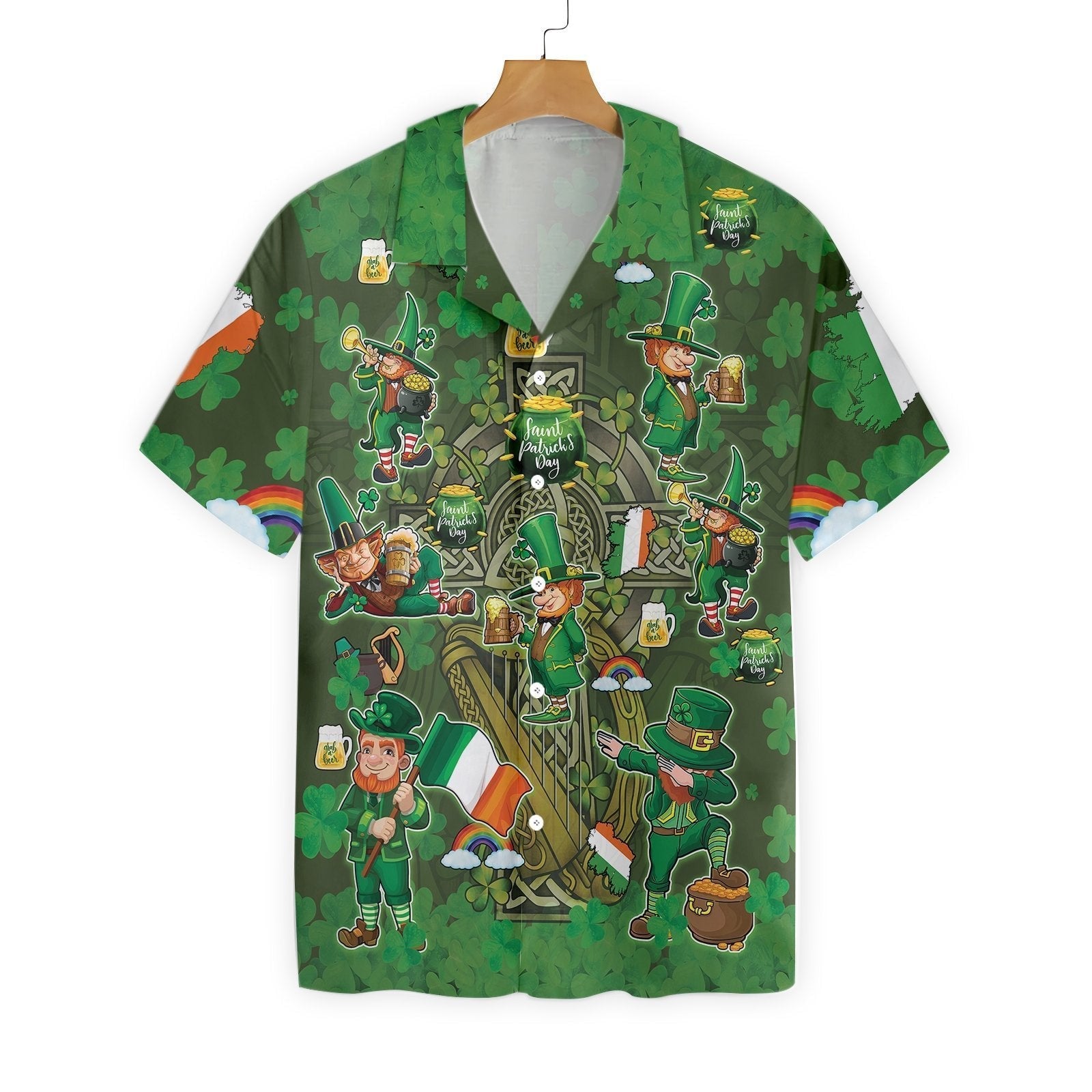 Leprechauns Saint Patrick Day Parade Outfit Irish Hawaii Shirt 0921 Ha95329