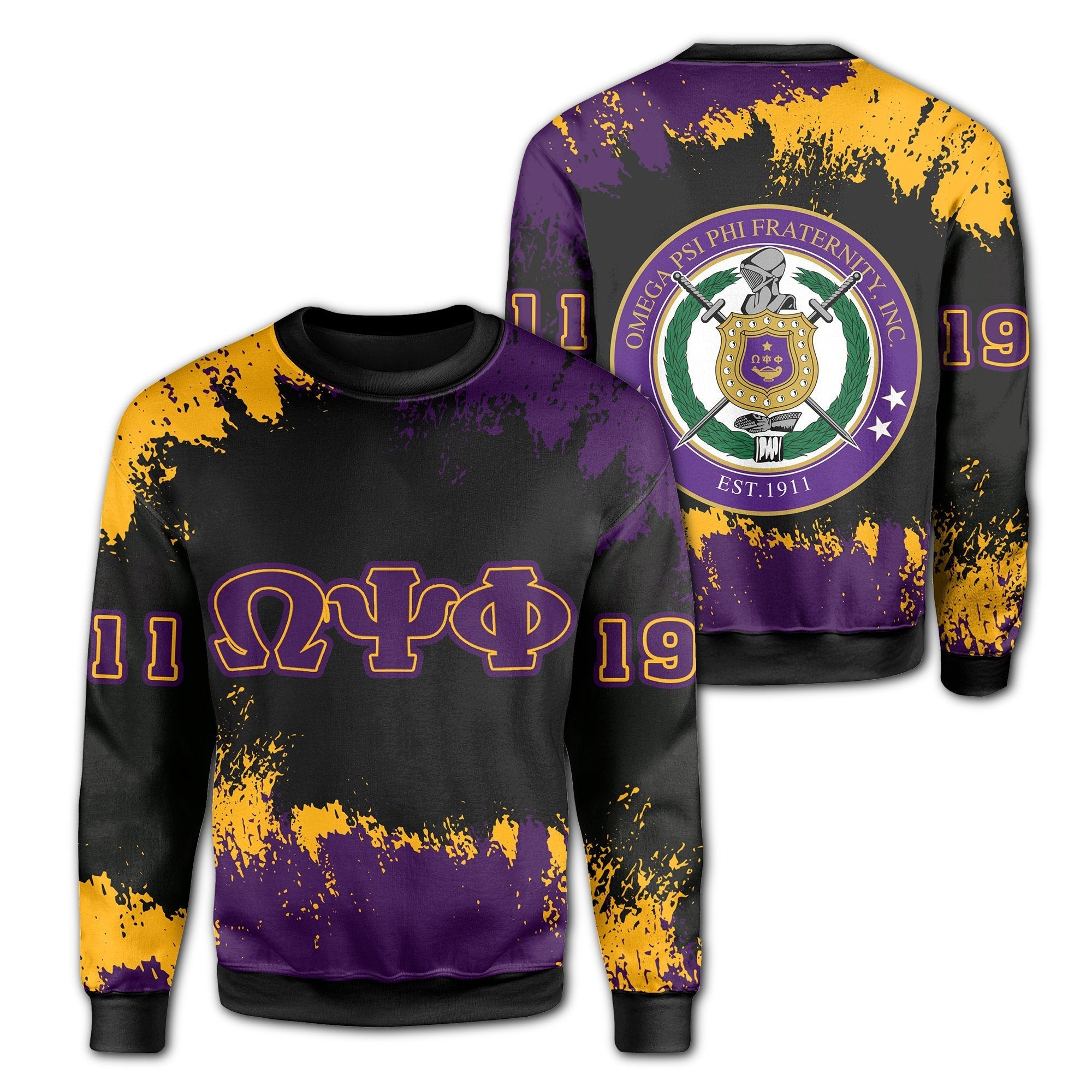 Fraternity Sweatshirt – Omega Psi Phi Sweatshirt – Face Style –