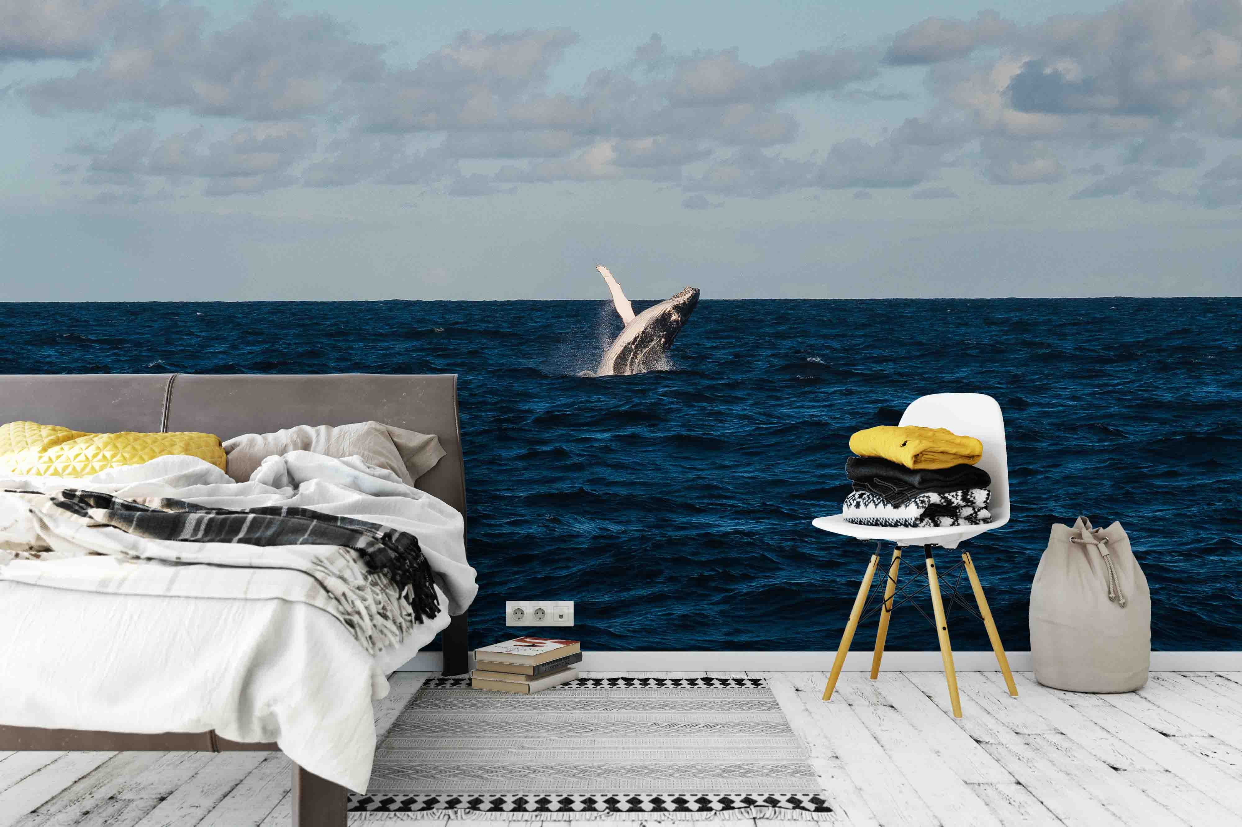 3D Ocean Dolphin Wall Mural Wallpaper Sww 68