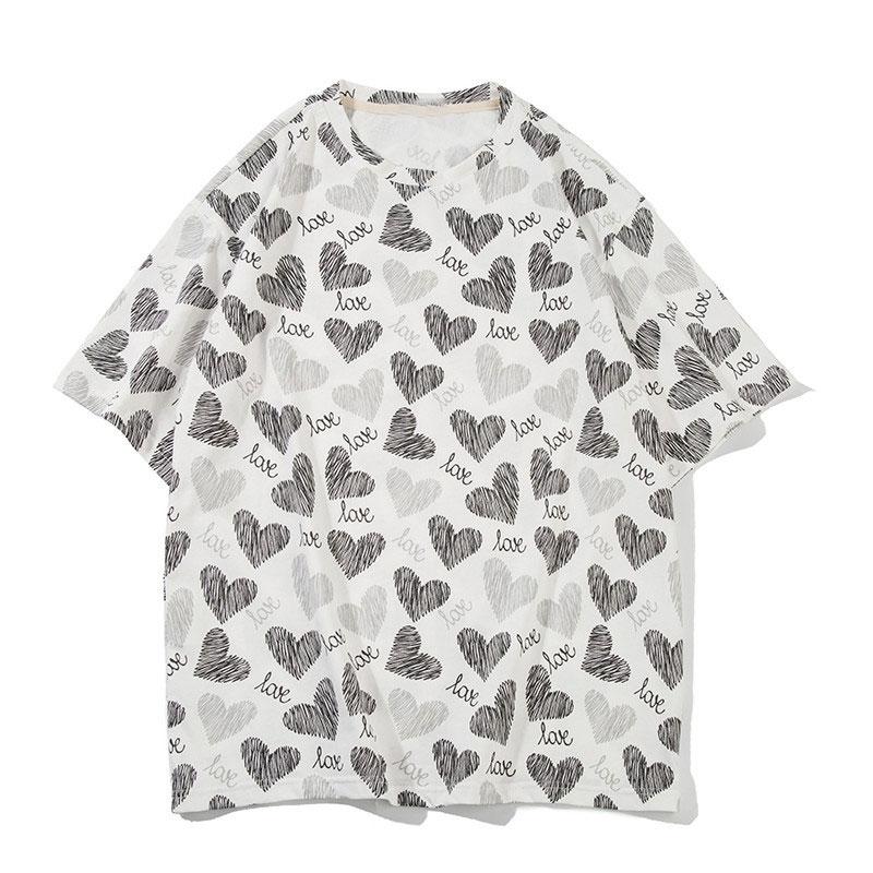 Girlfriend Boyfriend Love Heart Full Print T-Shirt