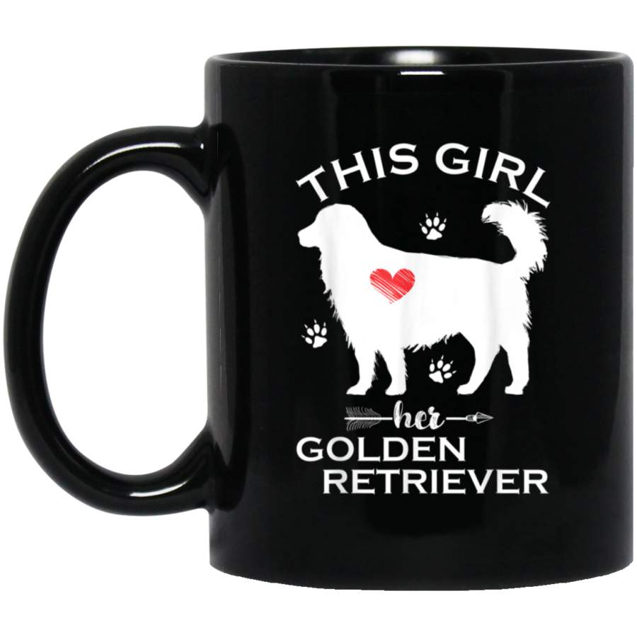 This Girl Loves Her Golden Retriever Funny Puppy Dogs Lover Mug