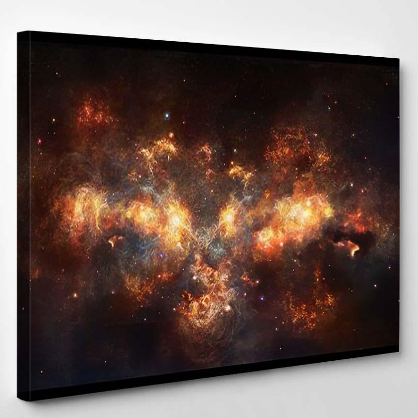 Artistic Abstract Nebula Galaxy Artwork Dark – Galaxy Sky And Space Canvas Print