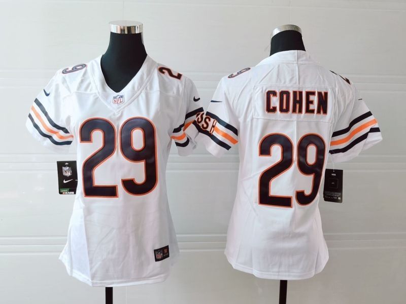 Chicago Bears Tarik Cohen #29 NFL 2020 White Womens Jersey