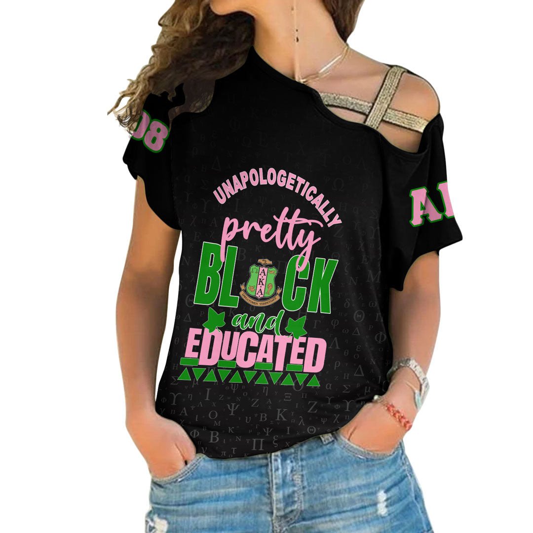 Wonder Print Shop Clothing – Alpha Kappa Alpha One Shoulder Shirt