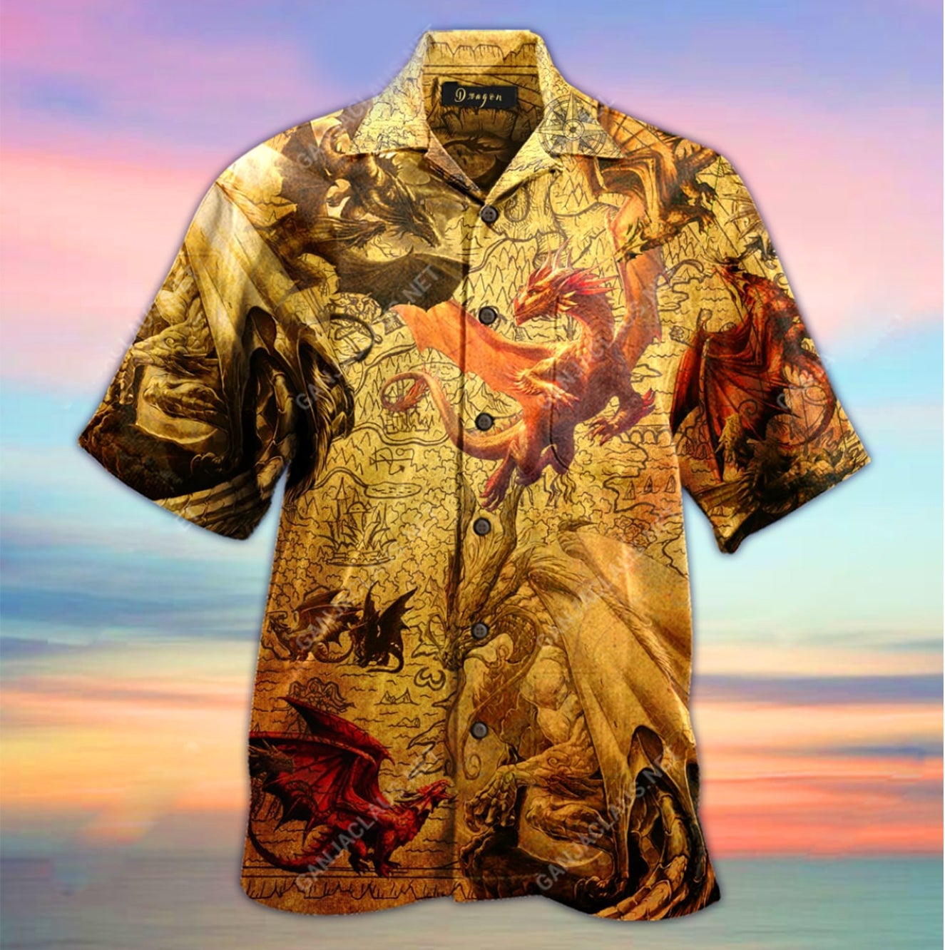 World Map Dragon Full Printing Hawaii Lover Hawaii Shirt For Men Women Ha88724